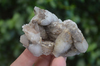 Natural Drusy Quartz Coated Fluorescent Peach Calcite Crystal Specimens  x 12 From Alberts Mountain, Lesotho - Toprock Gemstones and Minerals 