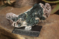 Natural Rare Ball Malachite On Drusy Quartz & Dolomite Matrix Specimens  x 2 From Kambove, Congo