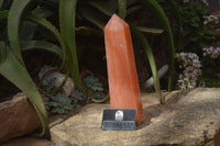 Polished Orange Twist Calcite Tower x 1 From Maevantanana, Madagascar