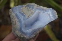 Natural Blue Lace Agate Geode Specimens  x 6 From Nsanje, Malawi - Toprock Gemstones and Minerals 