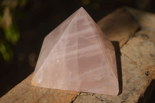 Polished Pink Rose Quartz Pyramids (A Grade) x 2 From Madagascar - Toprock Gemstones and Minerals 