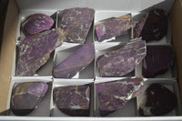 Polished One Side Polished Purpurite Free Forms x 12 From Erongo, Namibia