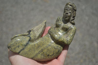 Polished Leopard Stone Mermaid Carving x 1 From Zimbabwe - TopRock