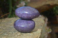 Polished Large Lepidolite Palm Stones  x 6 From Zimbabwe