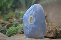 Polished Blue Lace Agate Standing Free Form x 1 From Nsanje, Malawi