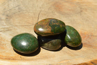 Polished Green Verdite Palm Stones  x 12 From Zimbabwe - TopRock