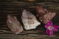 Natural Red Hematoid Quartz Specimens x 3 From Karoi, Zimbabwe - TopRock