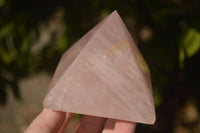 Polished Pink Rose Quartz Pyramids (A Grade) x 2 From Madagascar - Toprock Gemstones and Minerals 