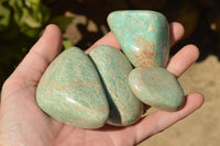 Polished Affordable Kobi Blue Amazonite Free Forms  x 12 From Zimbabwe - TopRock