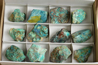 Natural Rough Blue Shattuckite Specimens  x 12 From Kaokoveld, Namibia - TopRock