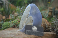 Polished Blue Lace Agate Standing Free Form x 1 From Nsanje, Malawi