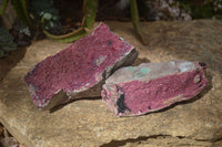 Natural Salrose Cobaltion Dolomite Specimens x 2 From Kakanda, Congo