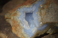 Natural Blue Lace Agate Geode Specimens  x 3 From Malawi - Toprock Gemstones and Minerals 