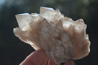 Natural Cascading White Phantom Smokey Quartz Clusters  x 3 From Luena, Congo - Toprock Gemstones and Minerals 