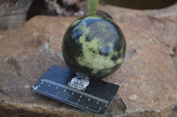 Polished Green Leopard Stone Spheres  x 2 From Zimbabwe - Toprock Gemstones and Minerals 