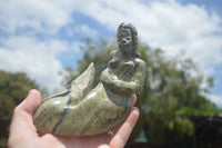 Polished Leopard Stone Mermaid Carving x 1 From Zimbabwe - TopRock