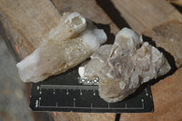 Natural Drusy Quartz Coated Fluorescent Peach Calcite Crystal Specimens  x 12 From Alberts Mountain, Lesotho - Toprock Gemstones and Minerals 