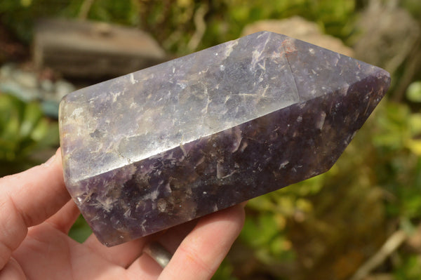 Polished Deep Purple Gemmy Lepidolite Crystals With Pink Tourmaline Inclusions In One  x 2 From Madagascar - TopRock