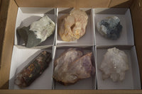 Natural Mixed Quartz Specimens x 6 From Southern Africa