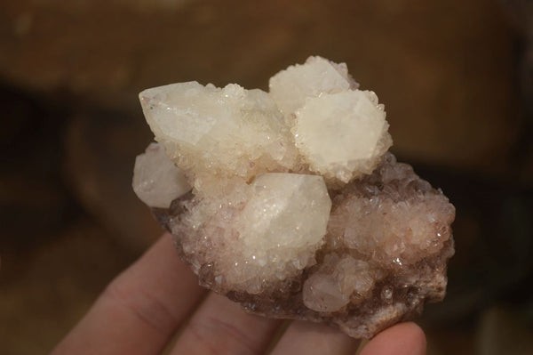 Natural White Fairy Spirit Quartz Clusters x 12 From Boekenhouthoek, South Africa