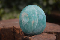 Polished Blue Amazonite Palm Stones  x 12 From Ambositra, Madagascar - Toprock Gemstones and Minerals 