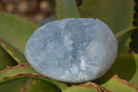 Polished Blue Celestite Egg Geodes  x 2 From Sakoany, Madagascar