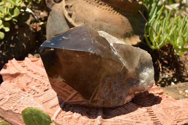 Natural Large Smokey Quartz Crystal With Polished Termination  x 1 From Melanje, Malawi - TopRock