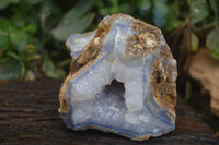 Natural Blue Lace Agate Geode Specimens  x 3 From Malawi - Toprock Gemstones and Minerals 