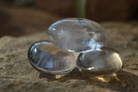 Polished Semi Optic Quartz Galet / Palm Stones x 12 From Madagascar