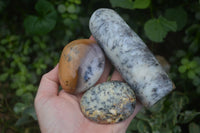 Polished Dendritic White Opal Standing Free Forms & Gallets x 6 From Madagascar - Toprock Gemstones and Minerals 