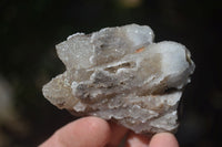 Natural Drusy Quartz Coated Fluorescent Peach Calcite Crystal Specimens  x 12 From Alberts Mountain, Lesotho - Toprock Gemstones and Minerals 