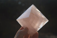 Polished Pink Rose Quartz Pyramids (A Grade) x 2 From Madagascar - Toprock Gemstones and Minerals 