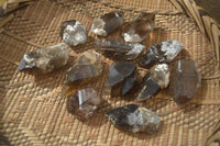 Natural Clear Smokey Quartz Crystals  x 12 From Malawi