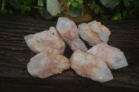 Natural Cascading Hematoid Candle Quartz Crystals  x 6 From Madagascar