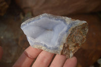 Natural Blue Lace Agate Geode Specimens  x 12 From Nsanje, Malawi