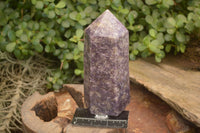 Polished  Purple Lepidolite Point x 1 From Madagascar