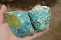 Natural Rough Blue Shattuckite Specimens  x 12 From Kaokoveld, Namibia - TopRock