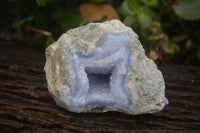 Natural Blue Lace Agate Geode Specimens  x 6 From Nsanje, Malawi - Toprock Gemstones and Minerals 