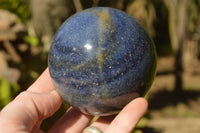 Polished Beautifully Blue Lazulite Spheres x 2 From Madagascar - TopRock