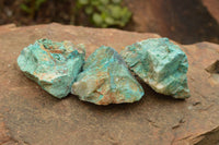 Natural Rough Blue Shattuckite Specimens  x 12 From Kaokoveld, Namibia - TopRock