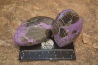 Polished  Stichtite & Serpentine Standing Free Forms x 6 From Barberton, South Africa