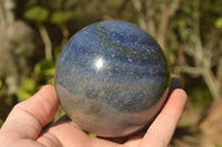 Polished Beautifully Blue Lazulite Spheres x 2 From Madagascar - TopRock