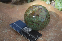 Polished Green Chrysoprase Spheres  x 4 From Ambatondrazaka, Madagascar - Toprock Gemstones and Minerals 