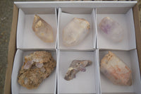 Natural Mixed Brandberg Quartz Specimens  x 6 From Namibia - Toprock Gemstones and Minerals 