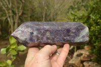 Polished Deep Purple Gemmy Lepidolite Crystals With Pink Tourmaline Inclusions In One  x 2 From Madagascar - TopRock