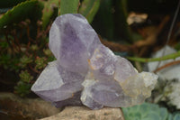 Natural Jacaranda Amethyst Clusters  x 3 From Mumbwa, Zambia - Toprock Gemstones and Minerals 