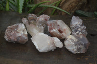 Natural Red Hematoid Quartz Clusters x 6 From Karoi, Zimbabwe