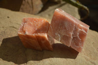 Natural New Sunset Orange Calcite Specimens A Grade x 5 From Spitzkoppe, Namibia - Toprock Gemstones and Minerals 