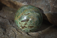 Polished Green Chrysoprase Spheres  x 4 From Ambatondrazaka, Madagascar - Toprock Gemstones and Minerals 