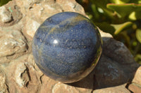 Polished Beautifully Blue Lazulite Spheres x 2 From Madagascar - TopRock